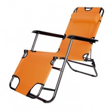 Кресло-шезлонг складное Твой Пикник 154х87х60 см оранжевый HLD-12