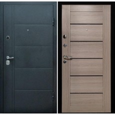 Дверь металлическая Эверест-царга 960х2050 правая Серый графит/Капучино