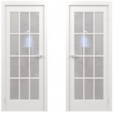 Дверное полотно Перфето 6.1 белая ПО-800 стекло матовое