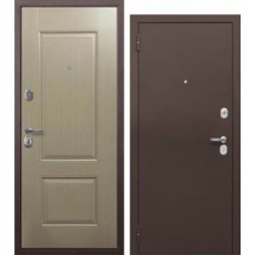 Дверь металлическая Тайга 7 см Медный Антик/Бежевый Клен (860L)