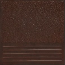 Клинкерная плитка Каир-4 коричневый фронтальная ступень 29,8*29,8 см