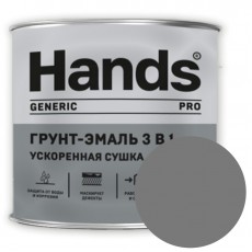 Грунт-эмаль 3в1 Hands Generic PRO серый 1.8 кг