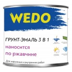 Грунт-эмаль 3в1 Wedo черный 1.8 кг