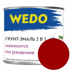 Грунт-эмаль 3в1 Wedo красный 1.8 кг