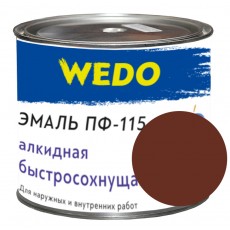 Эмаль ПФ-115 "WEDO" коричневый 1,8 кг