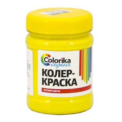 Колер-краска "Colorika aqua" желтая 0,3 кг