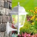 Садово-парковый светильник НБУ 04-60-001 белый 4 гранный настенный IP44 Е27 max60Вт купить в интернет-магазине RemontDoma
