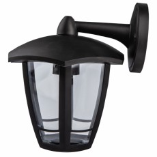 Садово-парковый светильник НБУ 07-40-004 Дели 3 черный 6 гранный настенный IP44 Е27 max40Вт