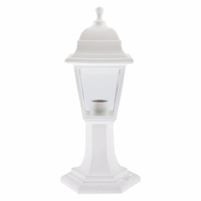 Садово-парковый светильник НТУ 04-60-001 Оскар белый 4 гранный напольный IP44 Е27 max60Вт