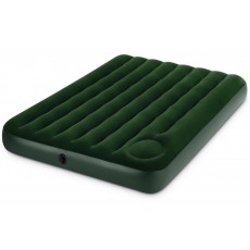 Кровать флок INTEX Downy, 137x191x25см, встроенный насос, зеленый