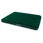 Кровать INTEX Downy флок, 152x203x25см, со встроенным насосом, зеленый