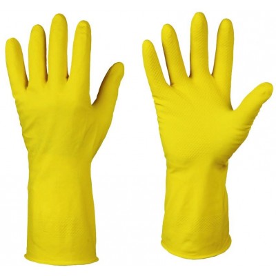 Перчатки резиновые желтые VETTA M 447-005
