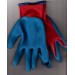 Перчатки нейлоновые  с рифленым латексным  покрытием (красно-синий) купить в  Смоленске