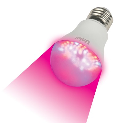 Лампа светодиодная для растений. Форма "A", прозрачная колба. LED-A60-9W/SP/E27/CL ALM01WH 
