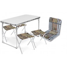 Набор стол+стулья ССТ-К2 металлик-хант