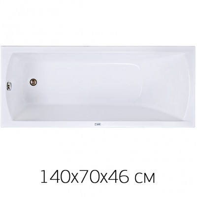 Ванна на раме 1Marka  Modern 140x70, без фронтальной панели, без слива-перелива