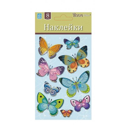 Бабочки разноцветные мини Стикер LCHPA 05007 