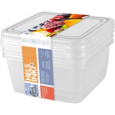 Набор контейнеров для заморозки PT Frozen 0,45л квадратный 115х115х85 мм 3шт натуральный