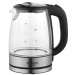 Чайник DELTA LUX DL-1204W корпус из жаропрочного стекла, черный: 2200 Вт, 1,7 л купить в интернет-магазине RemontDoma