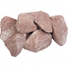 Камень "Кварцит" малиновый, колотый "Банные штучки"