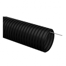 Труба гофрированная ПНД Proplastic d16 с зондом (10 м) черная